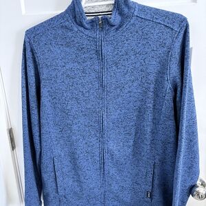Chaps Blue and Gray Knit Jacket